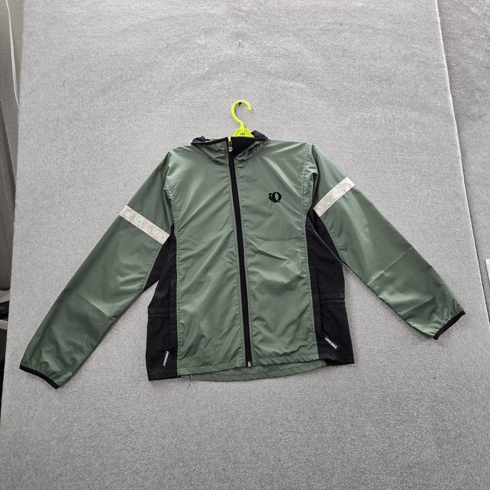 Pearl Izumi Women Jacket M Green Activewear Cycling Zipper Long Sleeve Logo